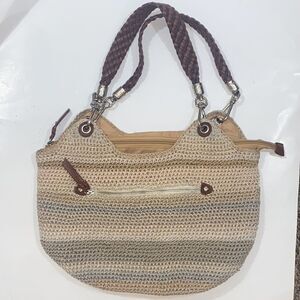 The Sack Cricket Textile And Leather Women Bag